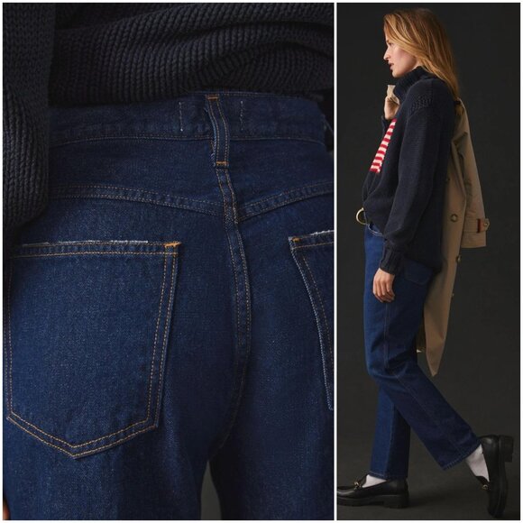 AGOLDE Jeans Pinch Waist High Rise Kick Flare Dark Wash Blue Denim size 28 - Picture 14 of 14